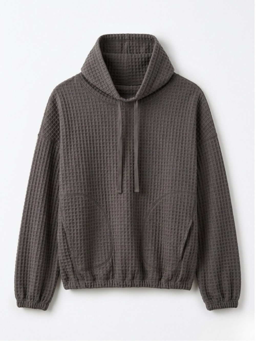 Max Studio Nordstrom Charcoal Gray Waffle-Knit Pullover